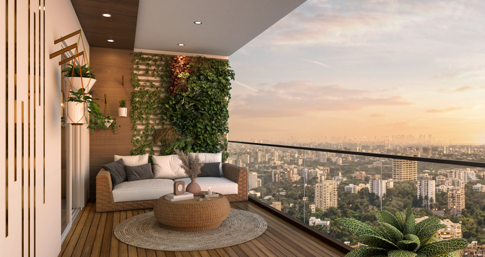Sattva Ekatra — private balcony
